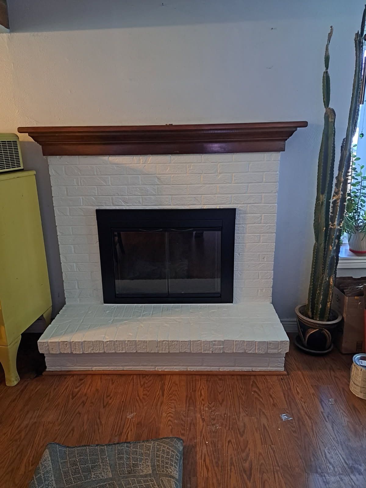 Project Stylish Fireplace Makeover with White Brick image