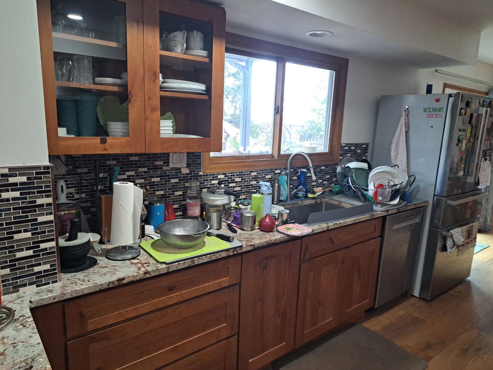 Project Kitchen Transformation with Sleek Backsplash and Stylish Wooden Cabinets image
