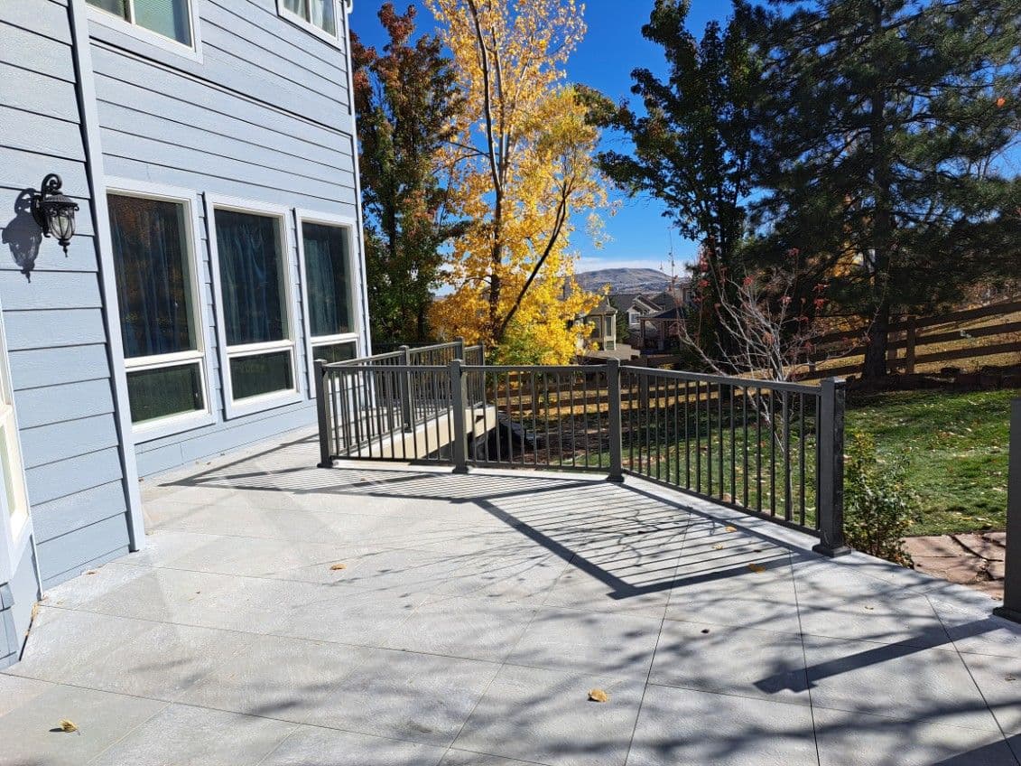 Elegant Outdoor Spaces with Grey Tile Patios