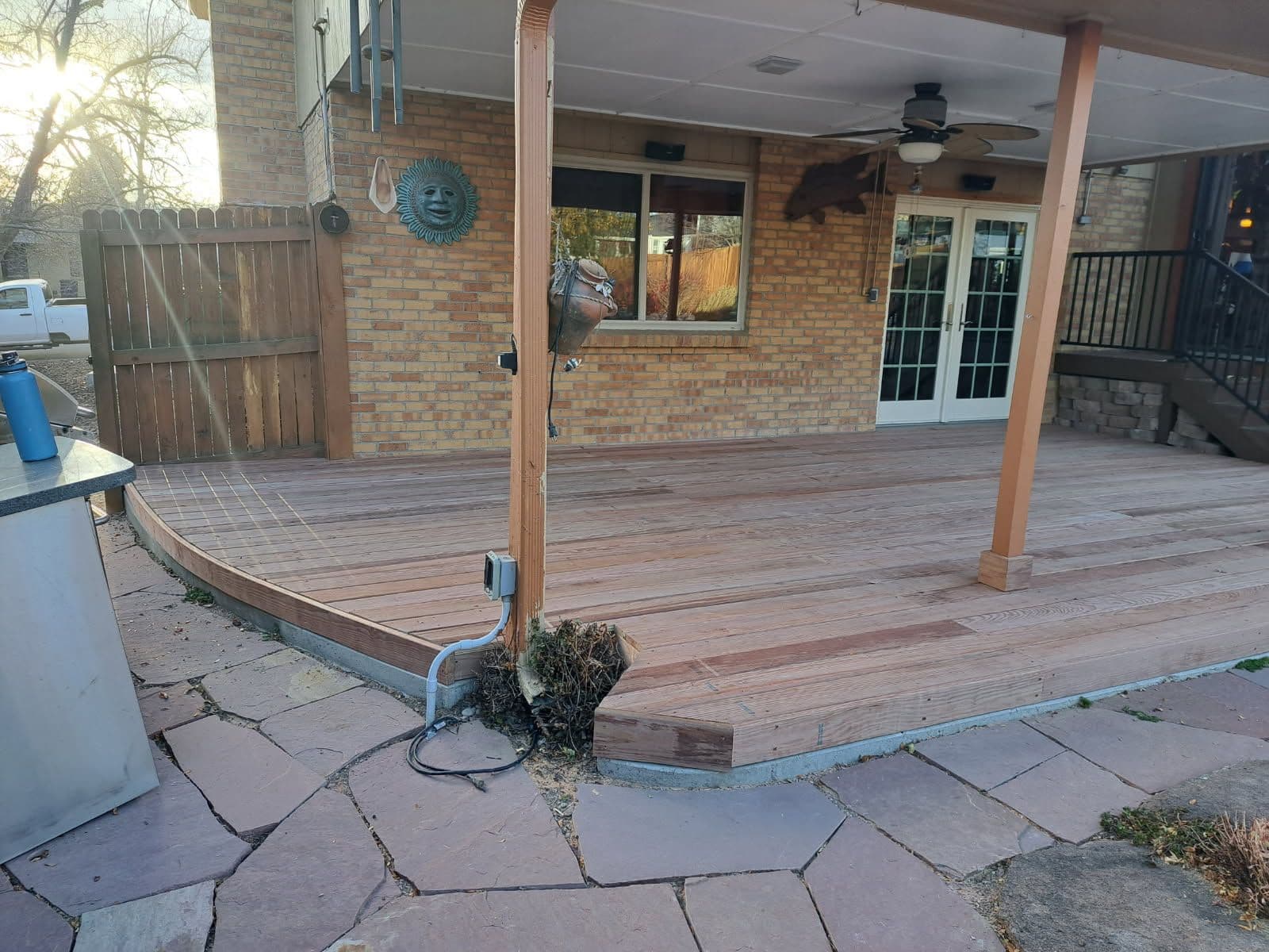 Gallery photos for New Covered Deck Installation with Rustic Charm: Image #2