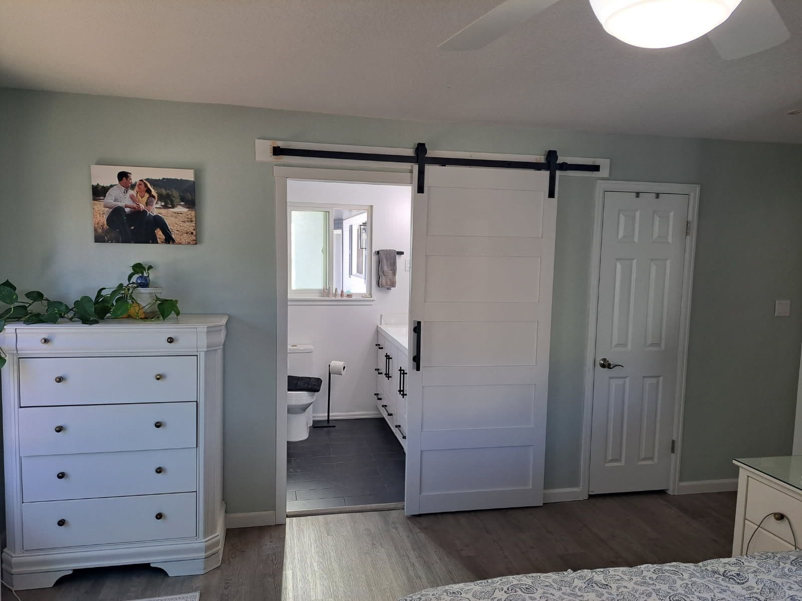 Elegant Barn Door Addition Enhancing Home Style