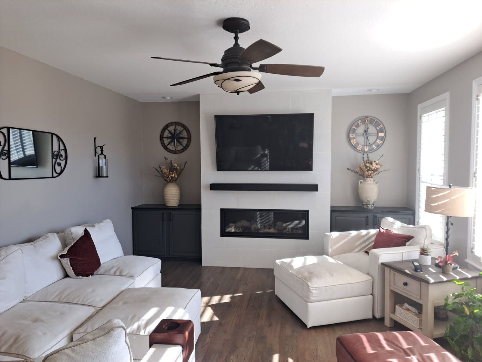 Gallery photos for Tiled Elegance Meets Modern Comfort in Fireplace Update: Image #2