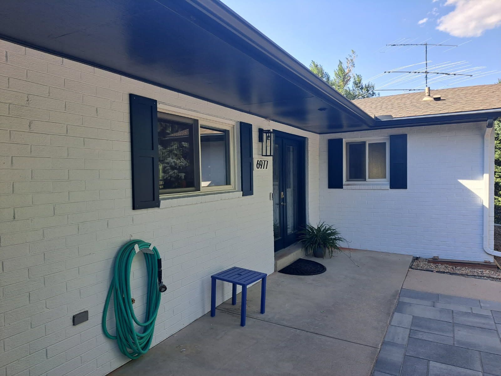 New Shutters Enhance Freshly Painted Home